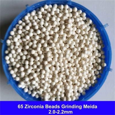 China 65 Zirconia Grinding Media Zirconium Silicate Beads 1.8-2.0mm 2.0-2.2mm For Coating & Paint for sale