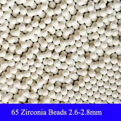 China 1.6-1.8mm 2.6-2.8mm Zirconium Silicate Beads 65 Zirconia Beads Grinding Media for sale