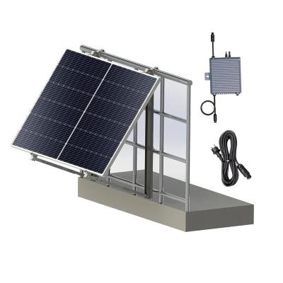 China 2023balkonkraftwerk 600W 800W home micro balcony inverter solar system with balcony hanging brackets full set for sale