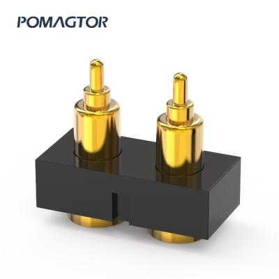 China Pomagtor Power 30000 NC Spring Loaded Pogo Pin Connector 2Pin 12V 2A Power Pa46 for sale