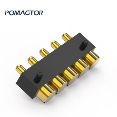 China PCB China Made OEM ODM Service Customizable Side Mounted Spring Loaded 5 Pin Pogo Pin Connector for sale