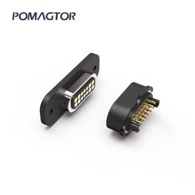 China Earphone Precision 14Pins High Current Spring Pogo Pin Magnetic Connector for sale