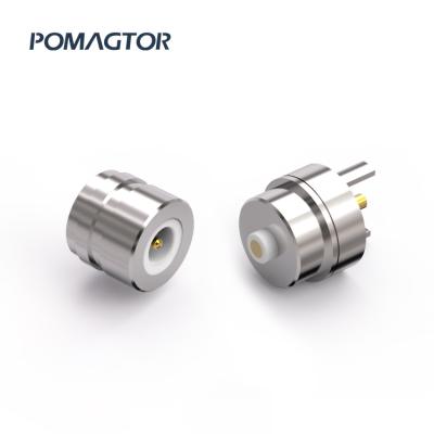 China Power 6mm Round 2pin Head Quick Charging Magnetic Connector For Smart Wearable Device for sale