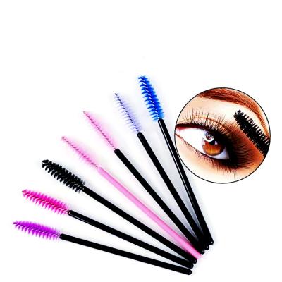 China 50pcs Factory Price Universal Precise Closing Black White Pink Mascara Magic Wand Brush Lash Cleansing Brush for sale