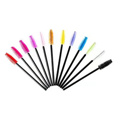 China Precise Closing Private Label 50 Pcs Pink Black Mascara Wands / Disposable Bag Eyelash Extension Tools for sale