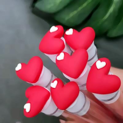 China New Design Heart Cured Lash Cleaning Brush With Travel Tubes Mascara Test Tube Disposable Brush for sale