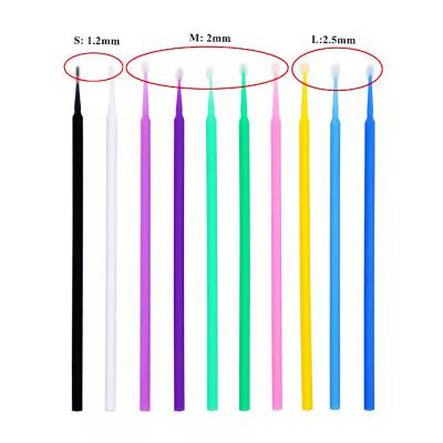 China Fine Swab Makeup Brushes / Colorful Portable Micro Swab Brush Small Durable Fiber From China for sale