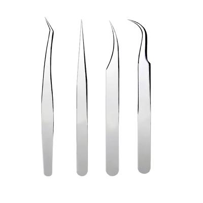 China High Precision Eyelash Tweezers Stainless Steel Straight Lash Extensions Tweezers For Eyelash Custom for sale