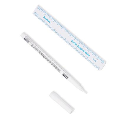 China Medical Materials Multi Color Surgical Skin Marker With White Soft Ruler Skin Pen Tattoo Marker Skin Marker for sale