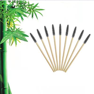 China DIY Daily Makeup Ready To Ship Eco-Friendly Bamboo Handle Eyelash Cleaning Brushes Eyebrow Brush for sale