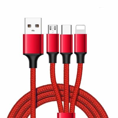 China For Hot Selling Android 3 In 1 Charger Micro Usb Cable Type C Mobile Phone Charging Cable for sale