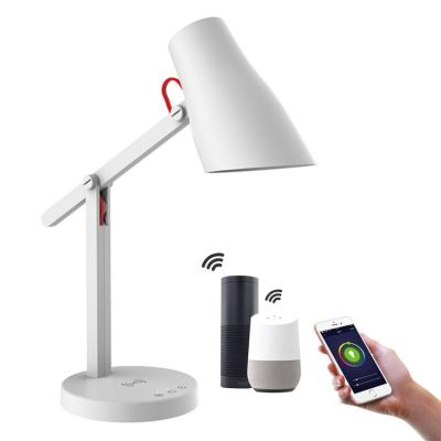 China Modern Nordic Smart Wifi Control Console Light LED Touch Table Lamp With Phone Wireless Charger for sale