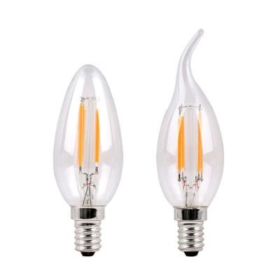 China A60/G45/C37 C35 Filament Candle Bulb Dimmable 4W High Lumen LED E14 Bulb for sale