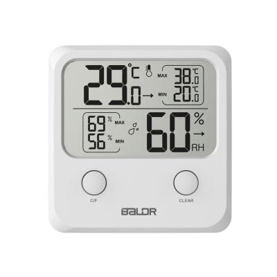 China Home Indoor Indoor Thermometer Humidity Hygrometer Quick Response Digital Temperature Humidity Measurement Clock for sale