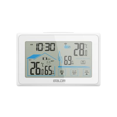 China Good Quality RF 433Mhz Home Home Use+office+travel Display Weather Station Thermometer Hygrometer Hygrometer Table Clock Outdoor Indoor for sale