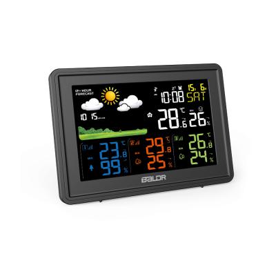 China Home Colored Auto Electronic Radio Control Display 433mhz Weather Forecast Clock Station for sale