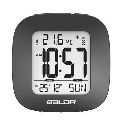 China Classroom BALDR Digital Mini Alarm Clock with Backlight Nap Function Students Children Portable Table Clock with Calendar Temperature for sale