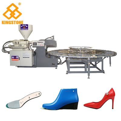 China La máquina rotatoria automática de la inyección para el tacón alto calza la plantilla de los PP, outsole de TPU/TPR/TR/PVC en venta