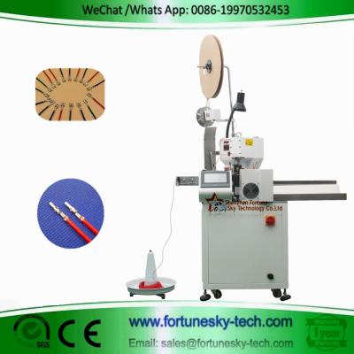 China Fully Automatic Wire Cutting Single End  Stripping Single End Crimping Machine Custom For AWG10 Wire for sale