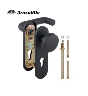 China Modern high quality black fireproof nylon door handles with knob for fire doors for sale