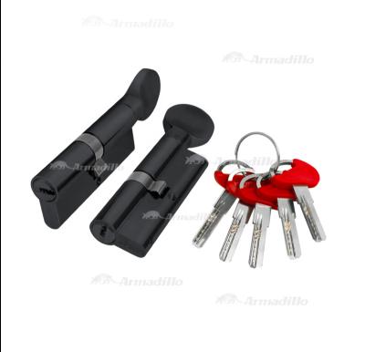 China High Security Brass Door Lock Black Cylinder Cylinder with 5 Computer Keys for sale