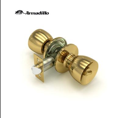 China Modern Stainless Steel Gold Round Cylinder Door Locks Handle Latches for sale