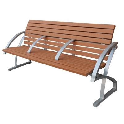 China Hot Sale Contemporary 100% Recycled Park Plastic Wood Outdoor Bench Seat With Back Outdoor Garden Seat With Middle Armrest for sale