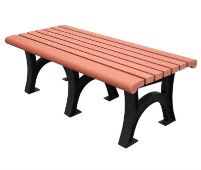 China Traditional Powder Coated Steel Frame And Recycled Plastic Commercial Outdoor Garden Outside Park Bench for sale