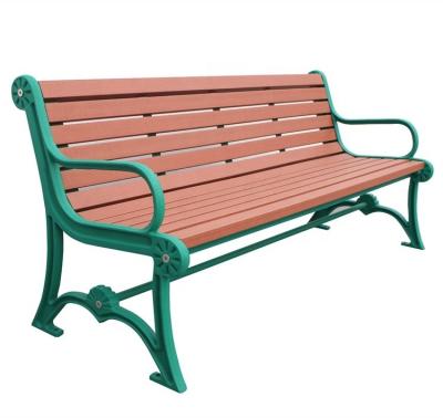 China Modern Cast Iron And Recycled Plastic Outdoor Garden Park Benches for sale