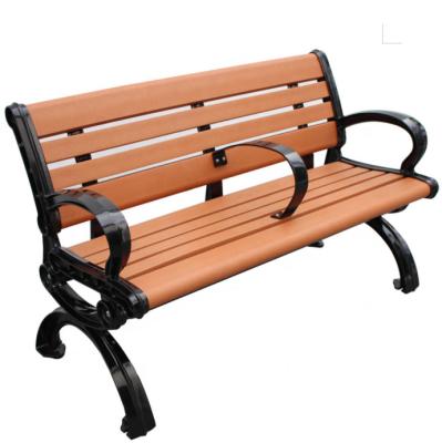 China Modern outdoor recycled plastic and cast aluminum park bench seat for sale