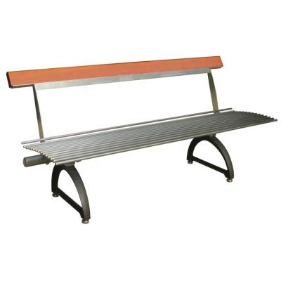 China Modern Outdoor Cast Iron And Stainless Steel Park Garden Bench With Back for sale