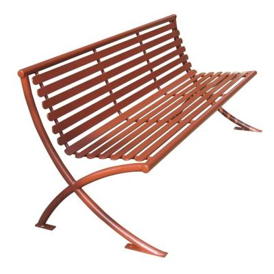 China Modern Powder Coated Round Metal Steel Pipe Legs Outdoor Park Bench for sale