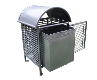 China Park Trash Cans Street Trash Metal Bin Viable Outdoor Steel Waste for sale