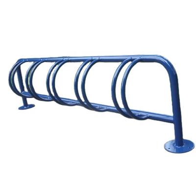 China Park Wrought Iron Floor Bike Bicycle Factory Rack Bike Racing Rack for sale