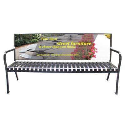 China Modern 6 Feet Outdoor Park Bench Advertising Metal Long for sale