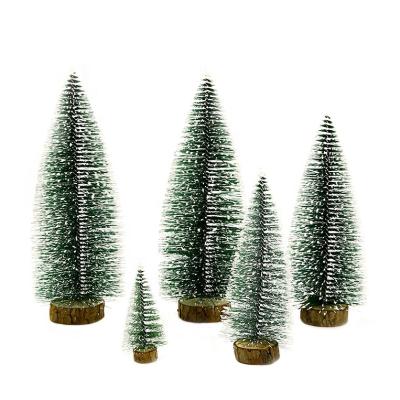 China Popular Christmas gift customs lead wooden Christmas trees small Christmas tree table decoration wholesale table decoration for sale