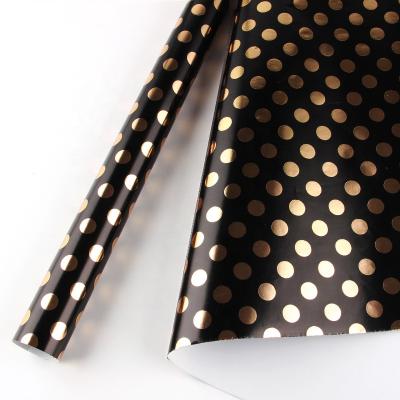 China Factory Sale New Design Gold Foil Recyclable Gift Roll Wholesale Hot Birthday And Wedding Gift Wrapping Paper for sale