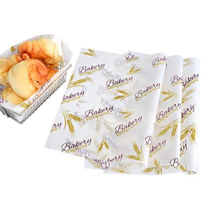 China Wholesale custom logo printed baking paper parchment food grade waterproof paper and bread wax paper for sale