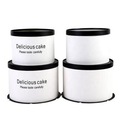 China Supplier Cheap Wholesale Recyclable Cake Packaging Box Logo Print Cardboard Delicious Birthday And Wedding Round Cake Box for sale