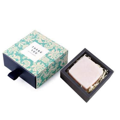 China Eco-Friendly Recyclable Custom Luxury Natural Handmade Soap Packaging Box Wholesale Square Cardboard Soap Box for sale