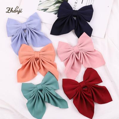 China Solid Color Hair Bow Hairpin Japanese Style JK Hair Clips Girl Hair Accessories Sweet Elegant 2353 for sale