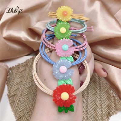 China Free Shipping Girls Soft Cute Floral Headwear Elastic Hair Bands Elastic Hairbands Princess Kawaii Hair Ornament for sale