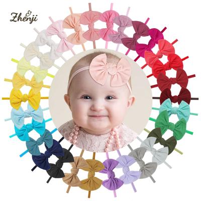 China Infant Soft 3 Inch Nylon Bow Hair Band Babies Soft Children's Hair Accessories Soft Headband For Children for sale