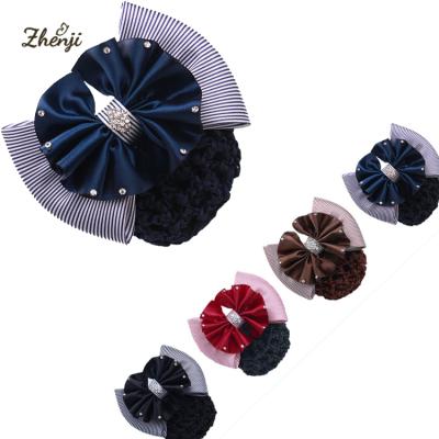 China Fashion Flower Hair Accessories Nurse Bank Hotel Female Professional Senior Hostess Hair Pocket Net for sale