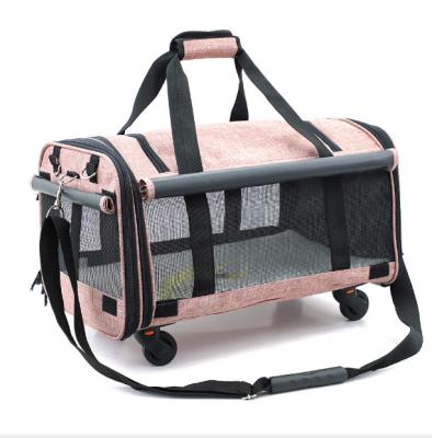 China New Design Small Animals Polyester Pet Stroller Pet Bag Pet Trolley for sale