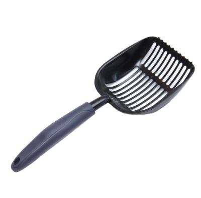 China Durable Aluminum Alloy Not Easy To Corrode Durable Cat Litter Shovel Wooden Handle Pet Poop Scoop for sale