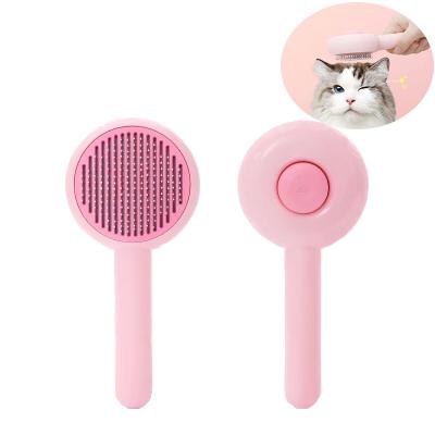 China Viable Hot Selling Professional Pet Tick Remover Grooming Dog Brush Cat Care Stainless Steel Slicker Hair Comb for sale