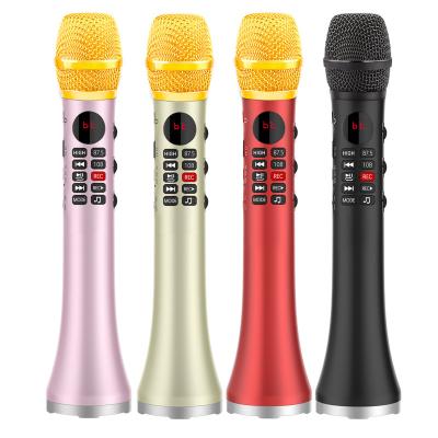 China About 10 meters LCJ L-699 20W mobile phone professional mini karaoke dynamic microphone for mobile phone with recording function for sale