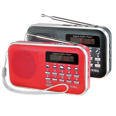 China LCJ L-938G PORTABLE Cheap High Fidelity Portable FM Radio Receiver With 87.5-108MHz Frequency Support TF/USB MP3 Player for sale