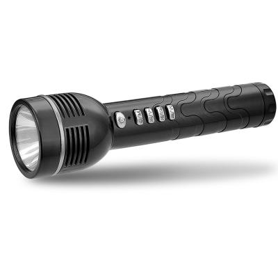 China Rechargeable Emergency LCJ L-538 mini LED flashlight with MP3 player and fm radio for sale